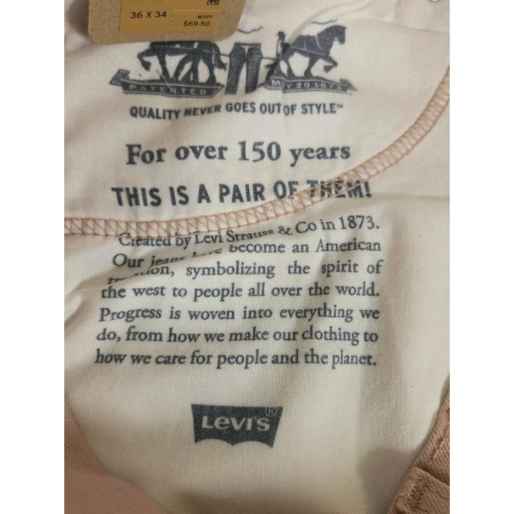 Levi's 511 Slim Mens Jeans 36x34 Pink Levi's Ease Sits Below Waist NEW